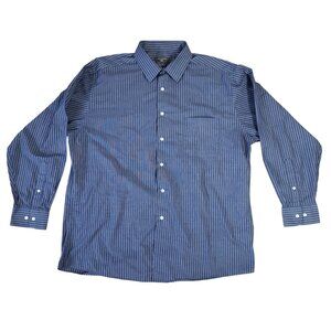 Dockers Mens Iron Free Striped‎ Long Sleeve Button Down Shirt Size L Staple